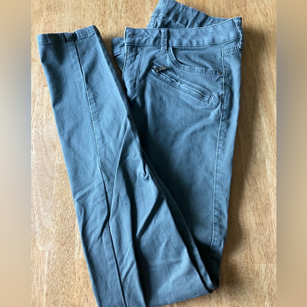 Olive skinny jeans